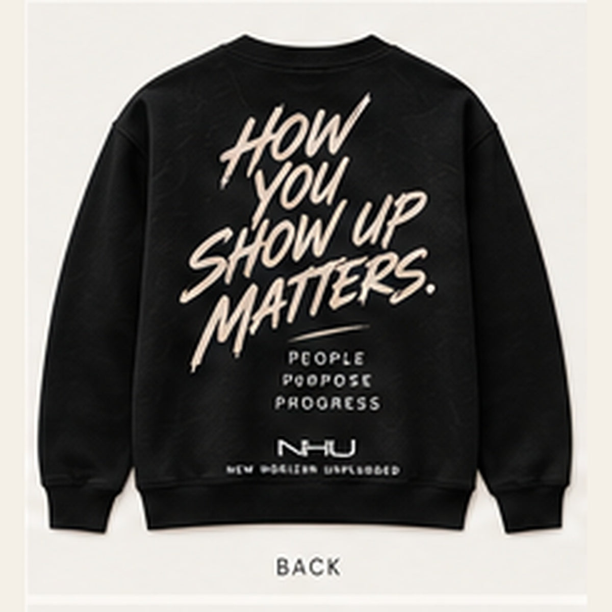 HYSUM Premium Crewneck back view